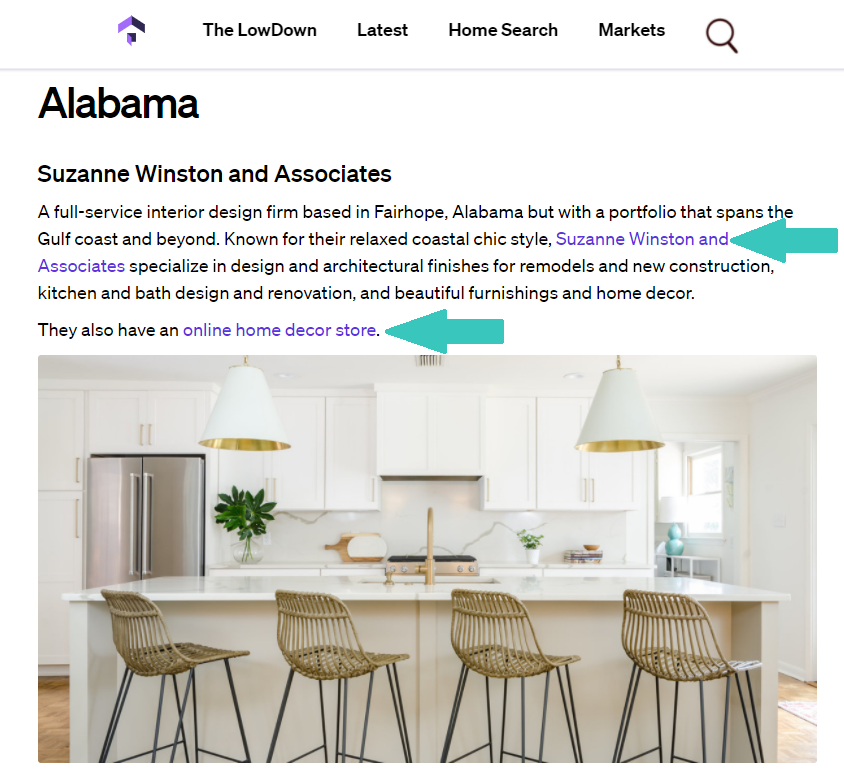 interior design publicity example