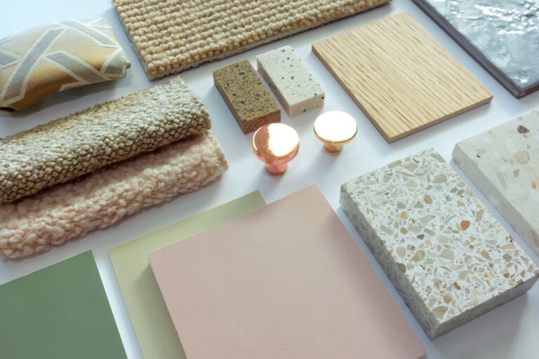 how to organize interior design materials